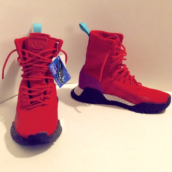 NWT Adidas F/1.3 Primeknit Scarlet Shock Purple sneaker/runner boot - Picture 4 of 12